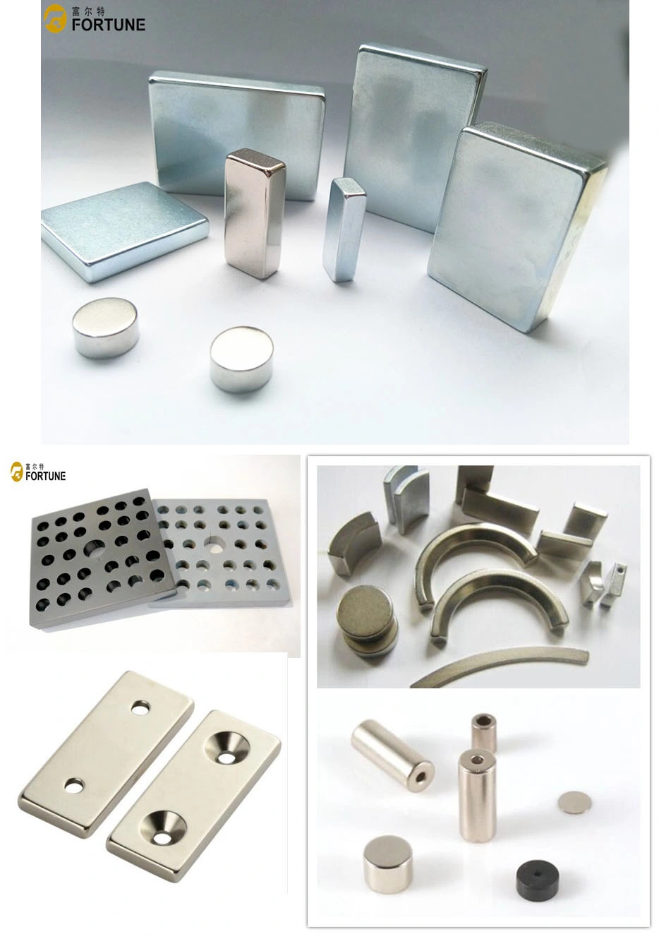 Sintered Rare Earth Neodymium Zinc Block-shaped Plate Magnet for Generator